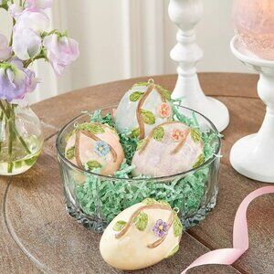Set of 4 Floral Eggs by Valerie Parr Hill